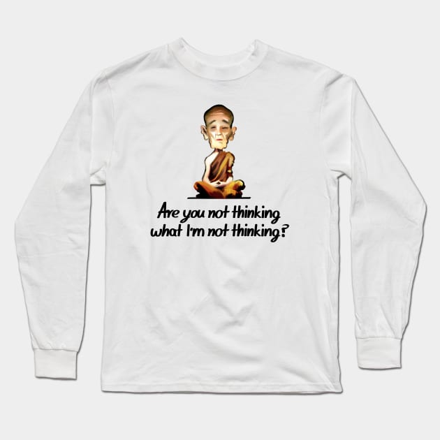 No Thought Meditation Long Sleeve T-Shirt by ILYOart